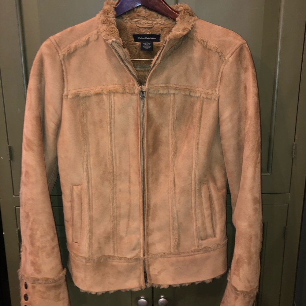 Calvin Klein Women's Suede Camel Color Jacket